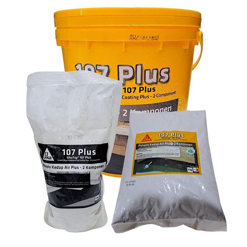 Sika Top 107 Plus 4 kg Pelapis Anti Bocor Komponen Water Proofing 4KG sikatop + 2 komponen obat bangunan semen